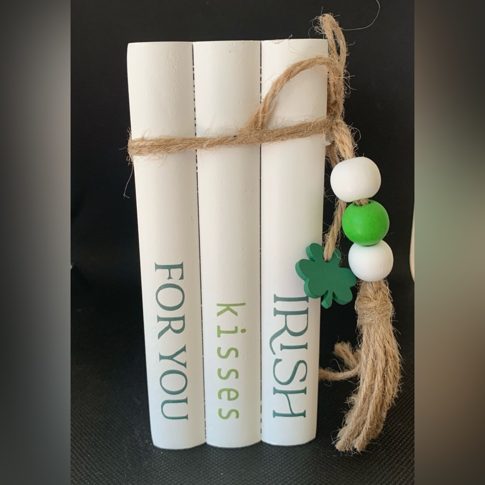 Hobby Lobby St Patrick’s Day Wood Decor Stacked Books